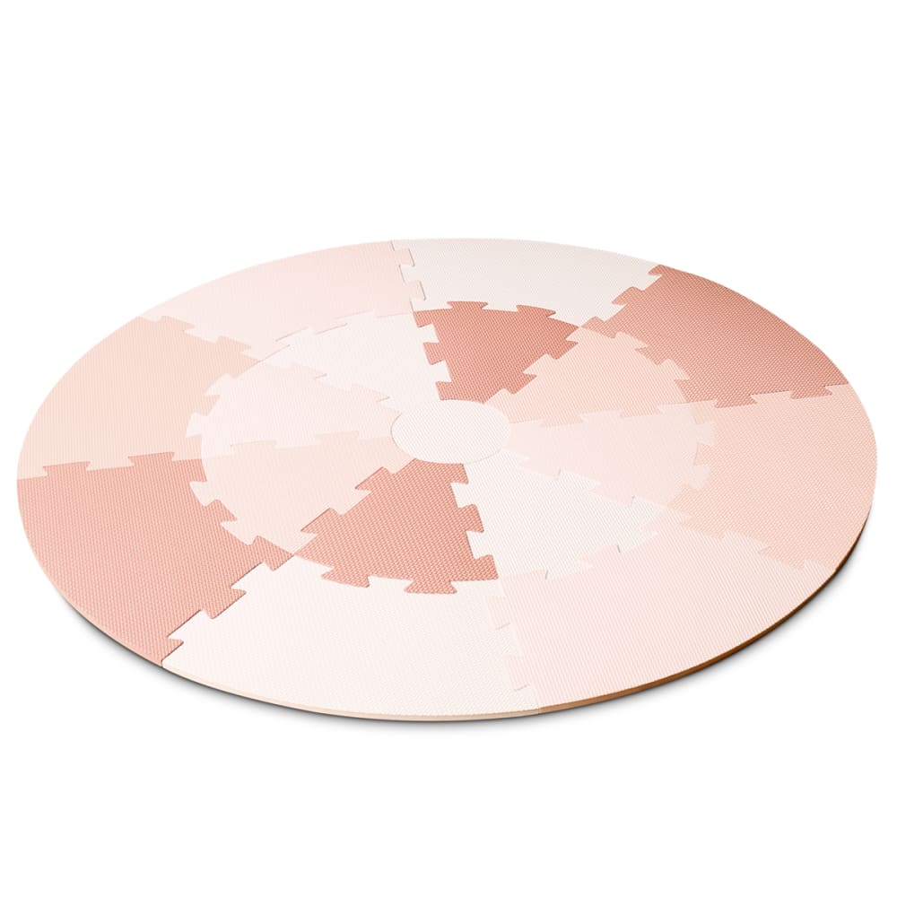 Beeloom - Tapis mousse puzzle pour enfants rose 120x120 cm