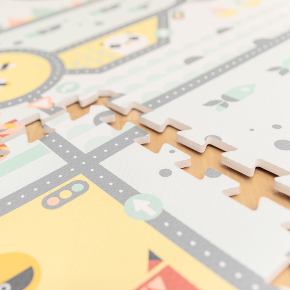 Tapis de jeu pour enfants en vinyle gris (Beeloom) - Image 2