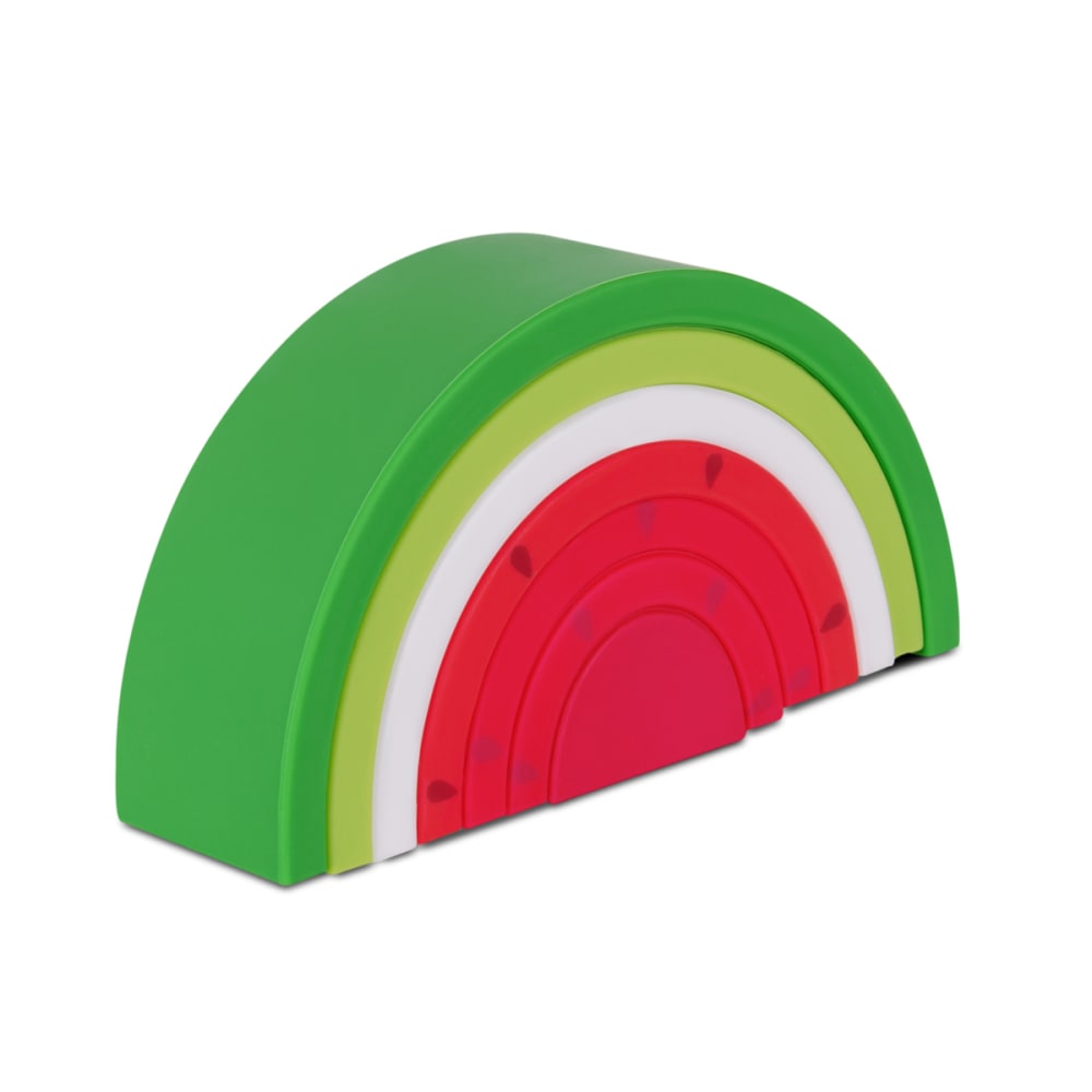 Beeloom - Pastèque empilable en caoutchouc sans BPA vert et rouge