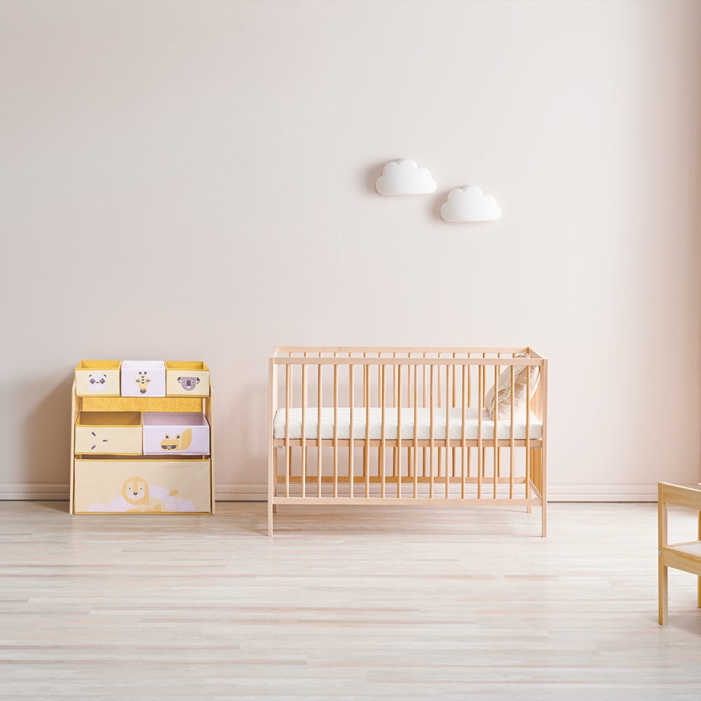Etagère multifonctionnelle pour enfants en bois naturel jaune (Beeloom) - Image 1