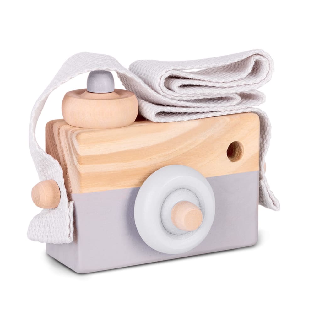 Beeloom - Appareil photo pour enfants en bois naturel et gris