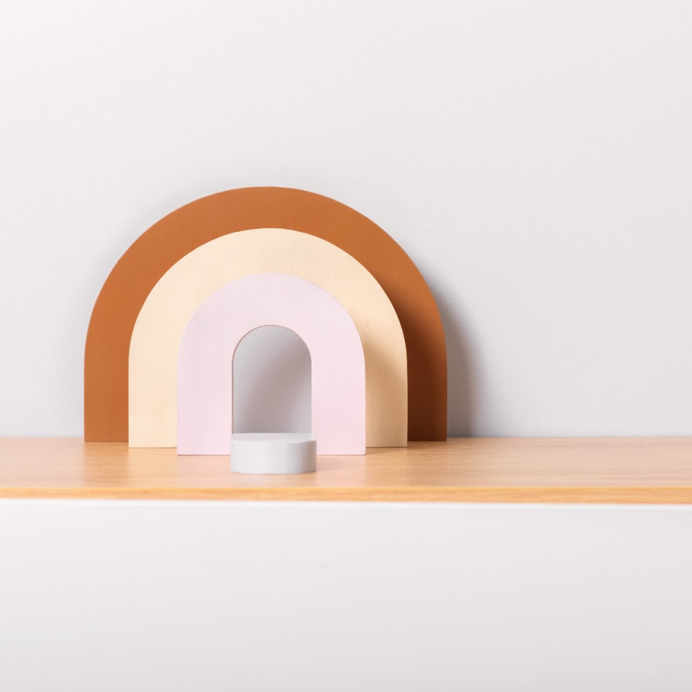 Puzzle arc-en-ciel en bois pour enfants (Beeloom) - Image 3