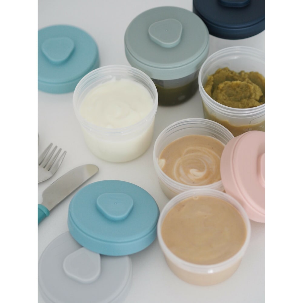 Lot de 6 pots de conservation bleu et rose (90 ml et 150 ml) - Maisons du Monde
