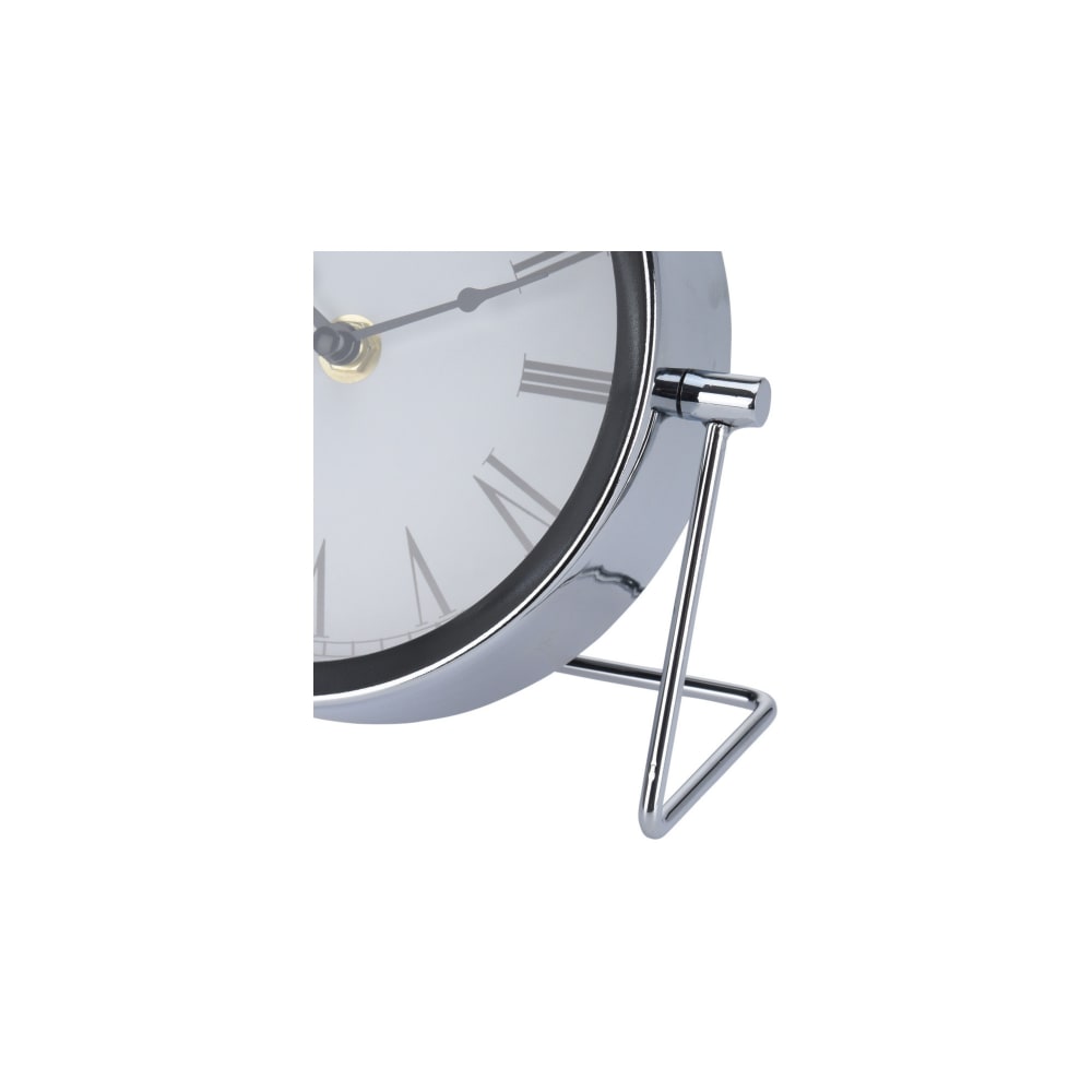Horloge à poser en métal argenté chiffres romains - Maisons du Monde