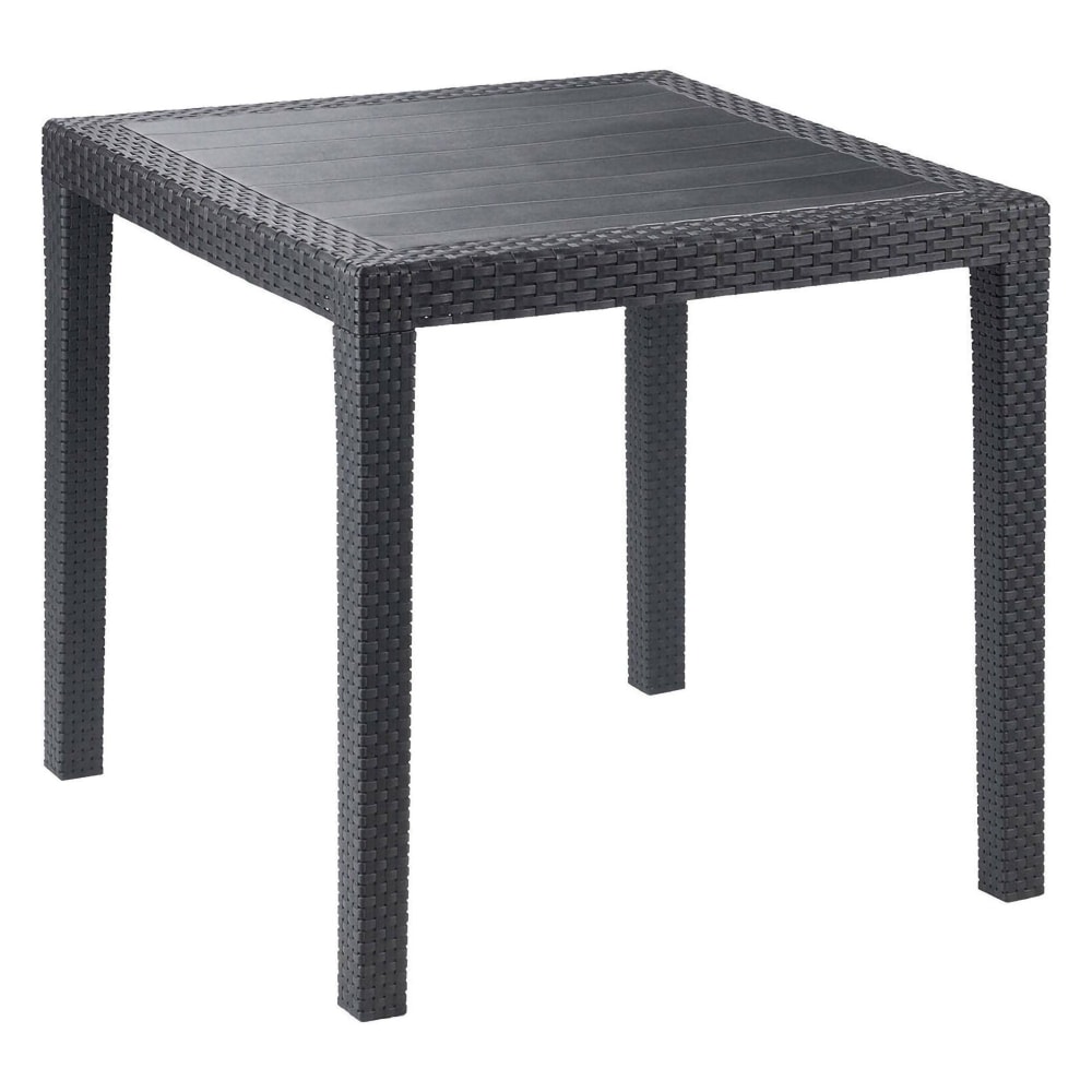 Tavolo da esterno antracite 79x79h72 cm - Modello Contemporaneo - Nero - PVC - Cloruro di polivinile
