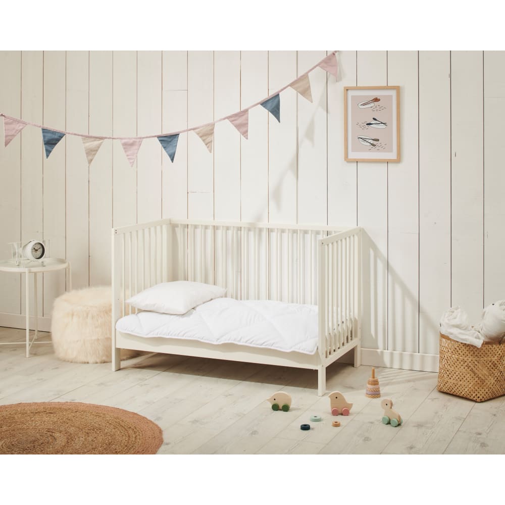 Oreiller bébé plat anti-acariens 40x60cm (Bleu Câlin) - Image 2