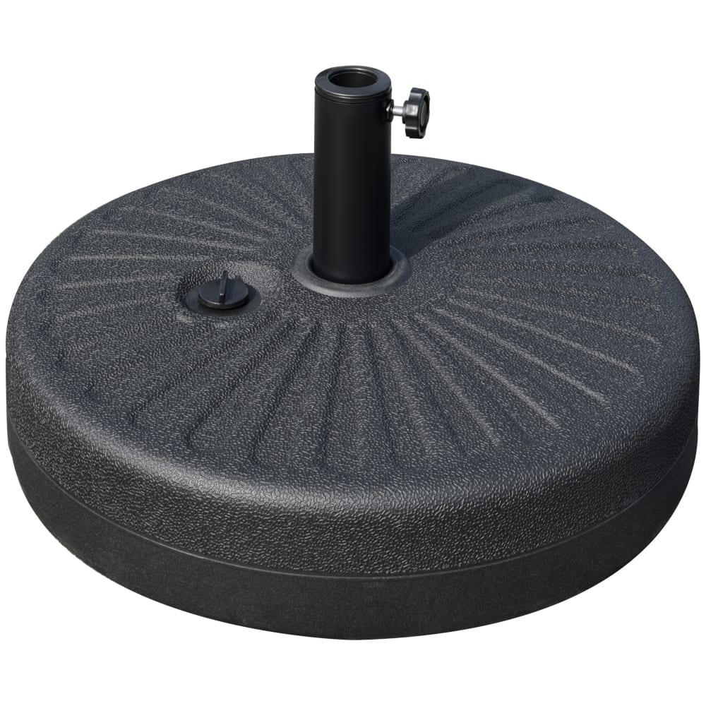 Pied de parasol rond base de lestage parasol motif rosace noir