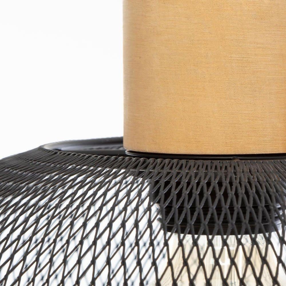 Suspension métal et bois noir D30cm — vue 4