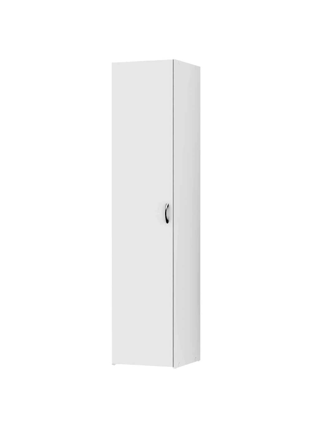 Armoire polyvalente 1 porte effet bois blanc 181x42 cm