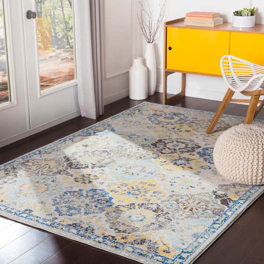 Alfombra vintage oriental multicolor/azul 120x170