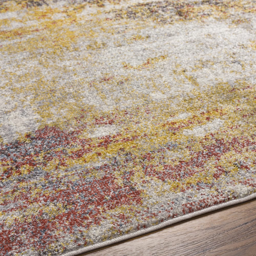 Tapis abstrait moderne multicolore/orange 200x275 — vue 4