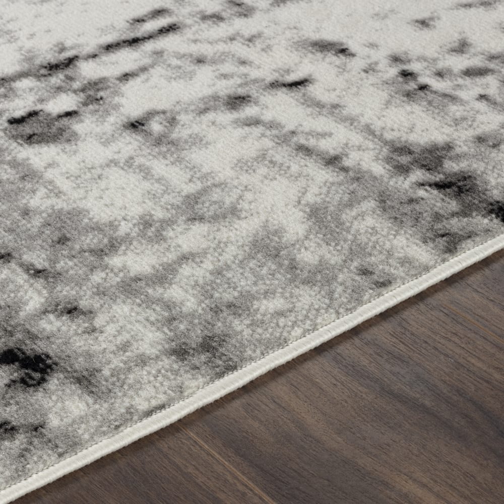 Tapis abstrait moderne blanc/gris 200x275 — vue 4