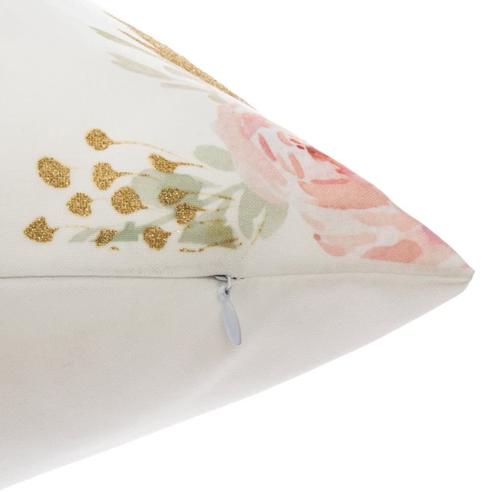 Coussin licorne à pompons polyester blanc 40x40cm (Decoratie) - Image 1