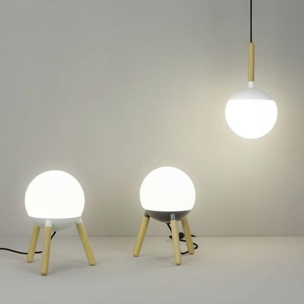 MINE-Sfera di sospensione in metallo/legno/vetro di palina Ø18,5