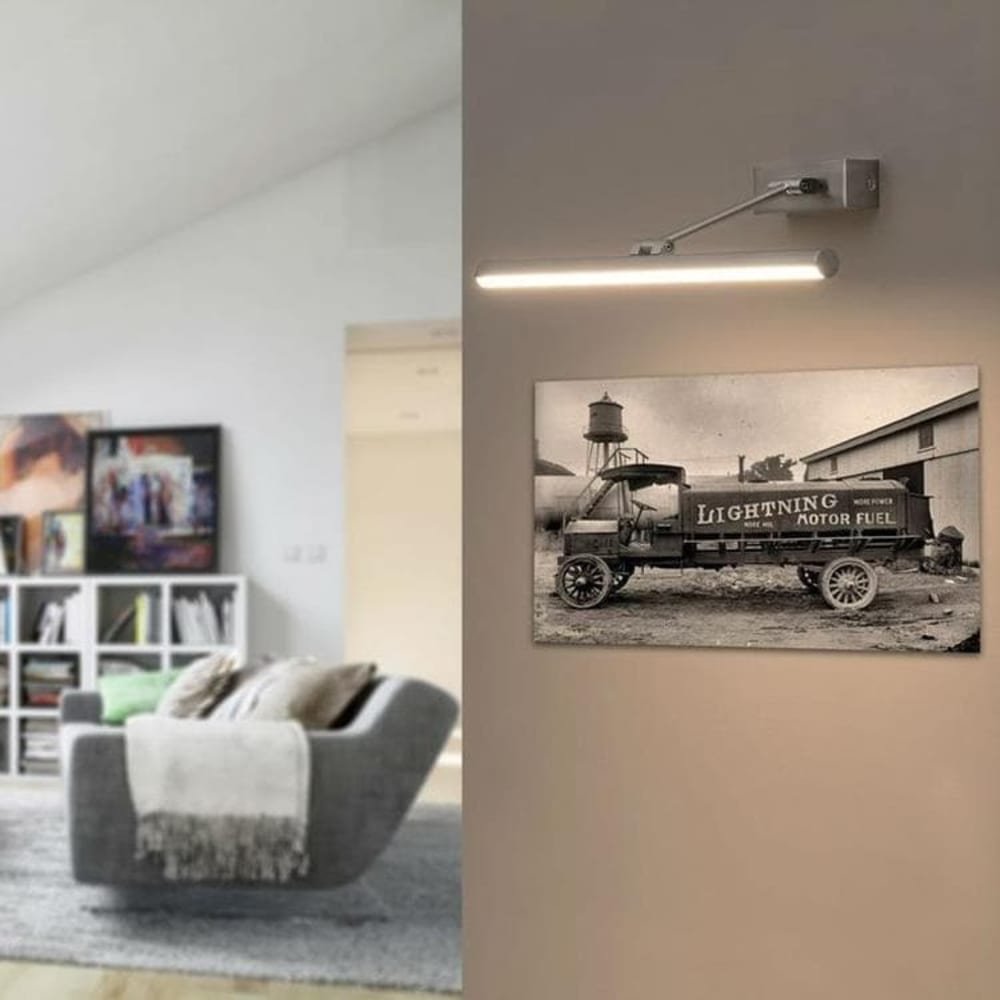 Magritte 2 applique da quadro a LED in acciaio orientabile. -