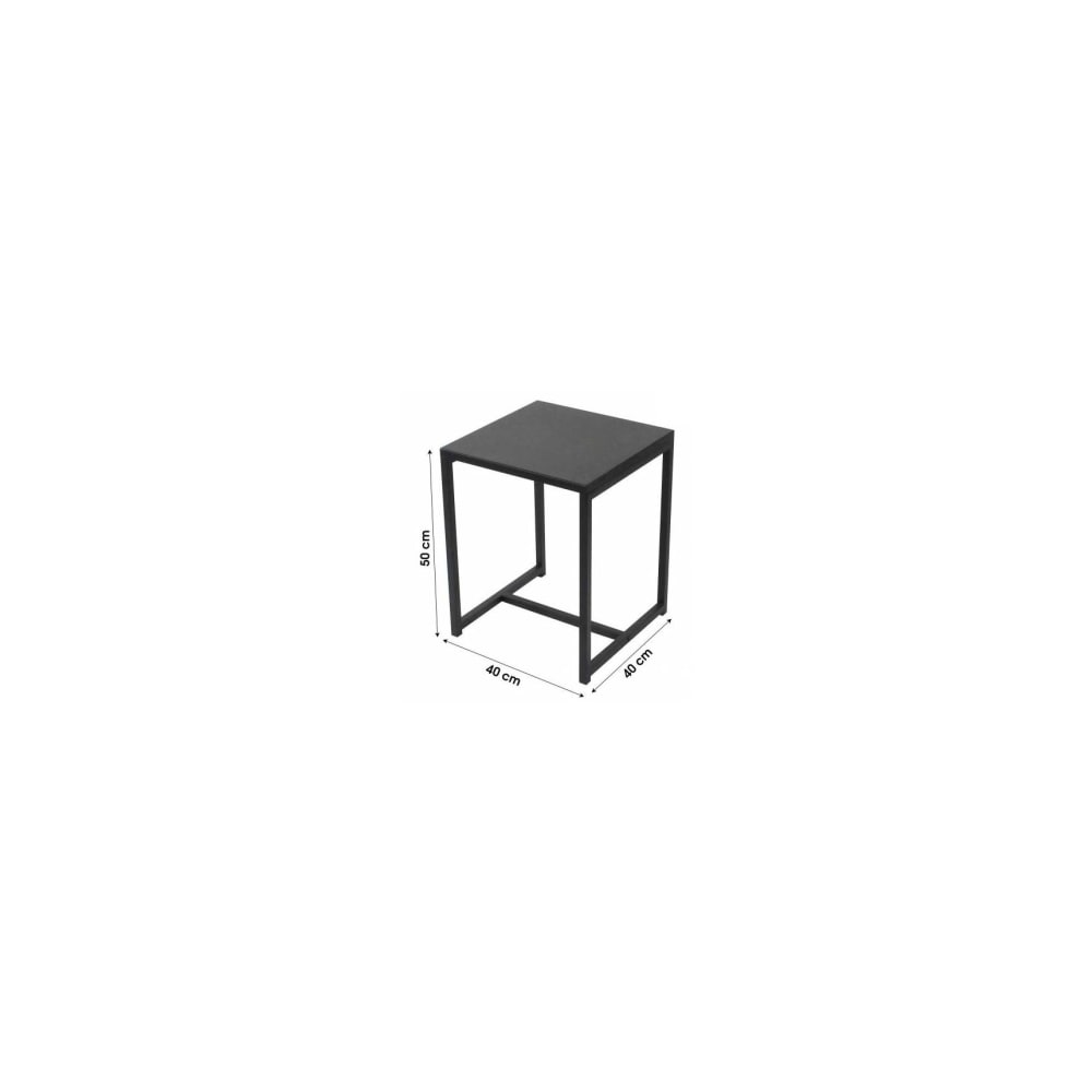 Table de chevet en métal noir - Maisons du Monde
