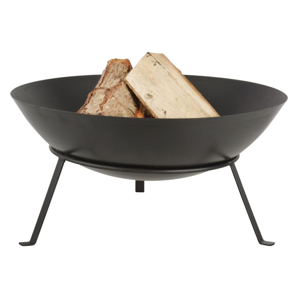 Brasero rond en métal sur pied 49,5 x 24,5 cm