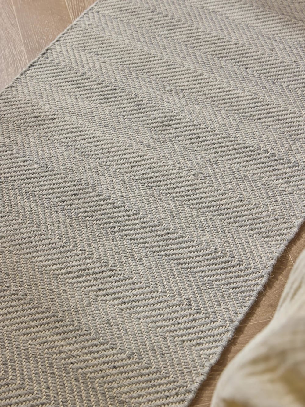 Tapis de couloir en laine gris clair 70x200 — vue 4