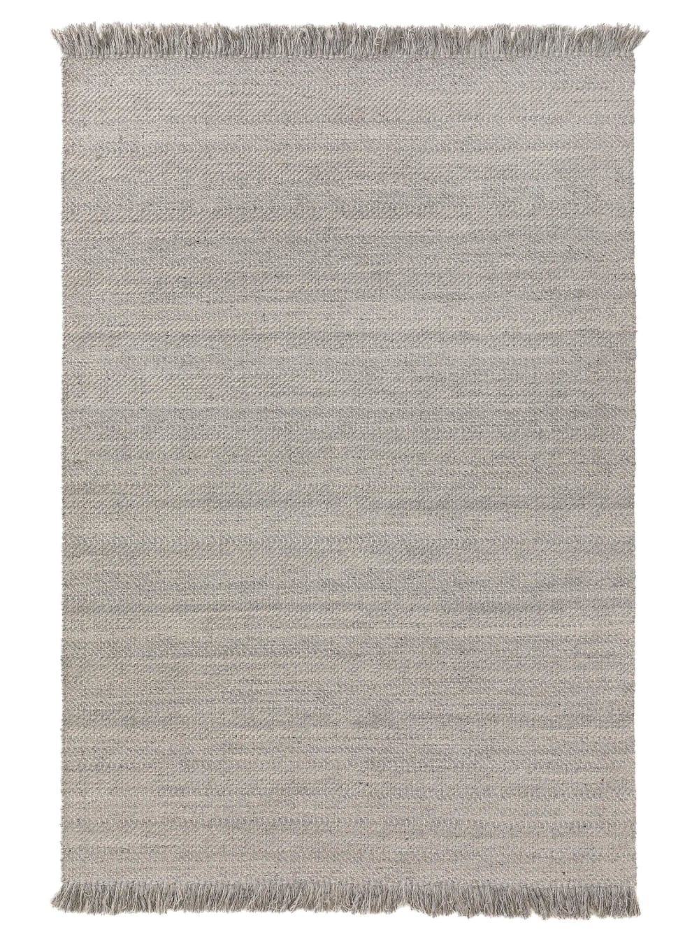 Tapis de laine gris clair
