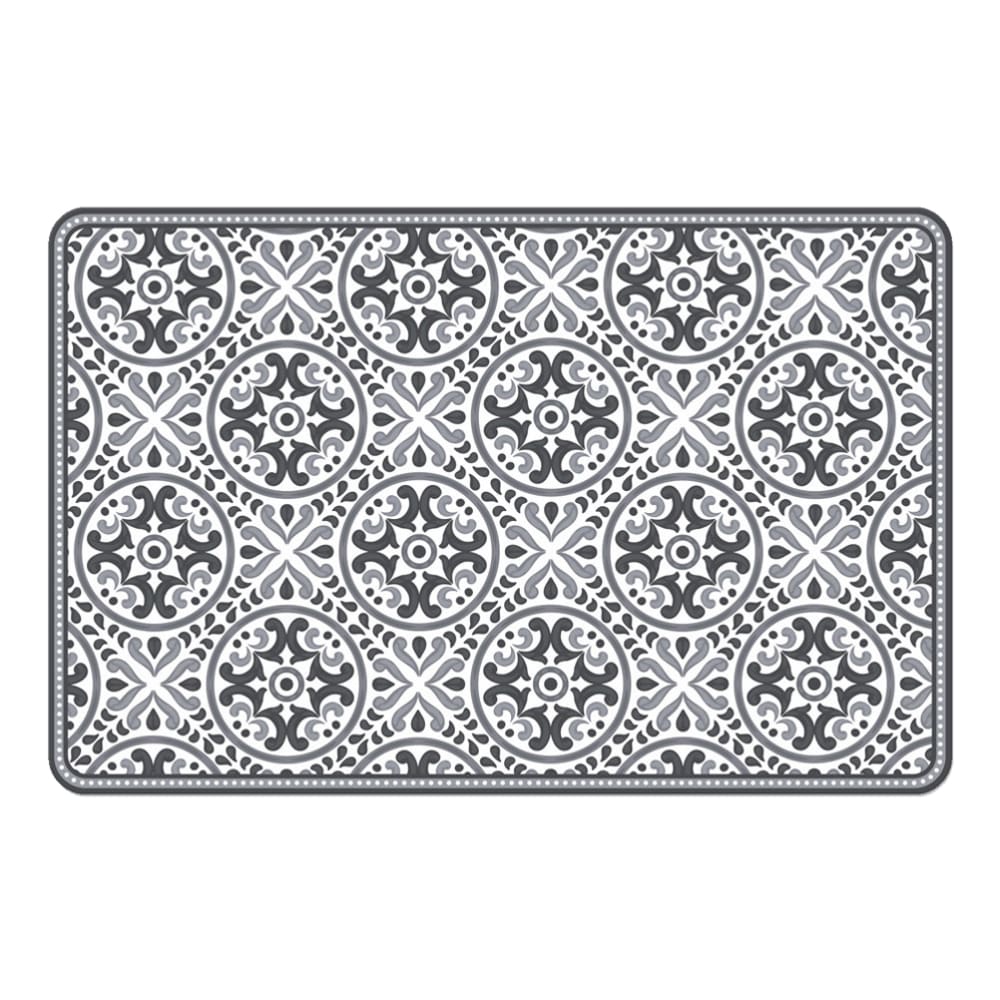 Set de table carreaux de ciment blanc et gris 43x28cm
