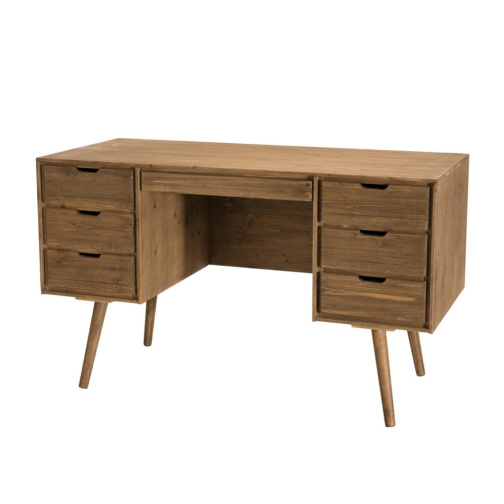 bureau 6 tiroirs en sapin