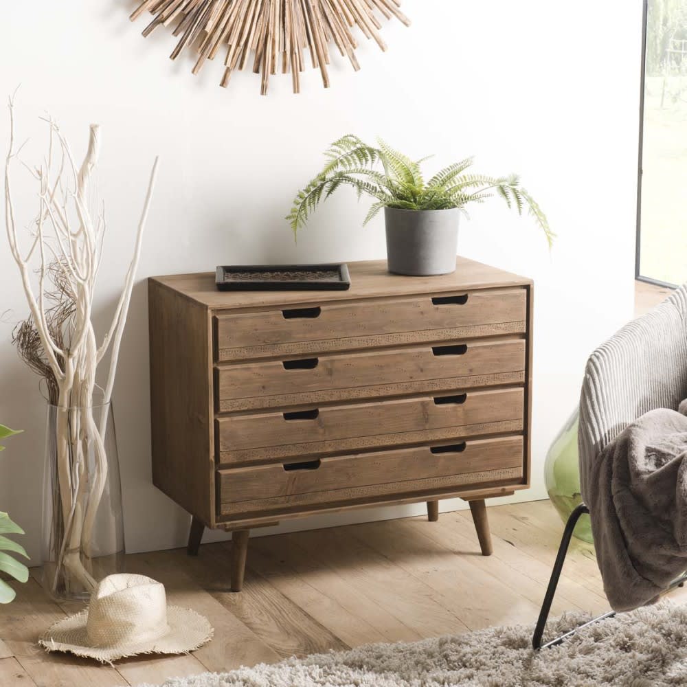 Commode 4 tiroirs en sapin - Maisons du Monde