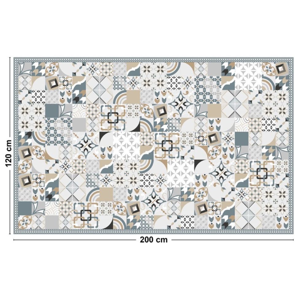 Tapis antidérapant - vinyle - int./ext. - bleu - 120x200cm — vue 3