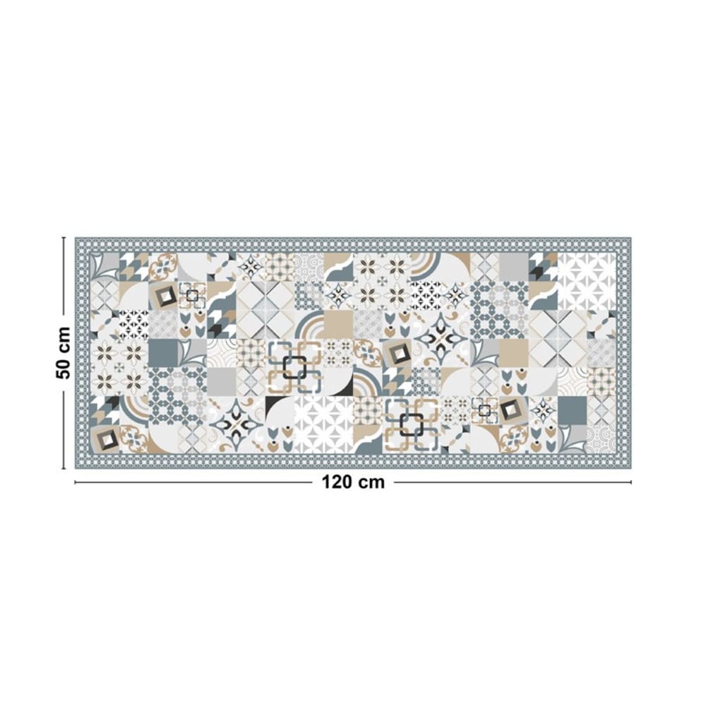 Tapis antidérapant - vinyle - int./ext. - bleu - 50x120cm — vue 3