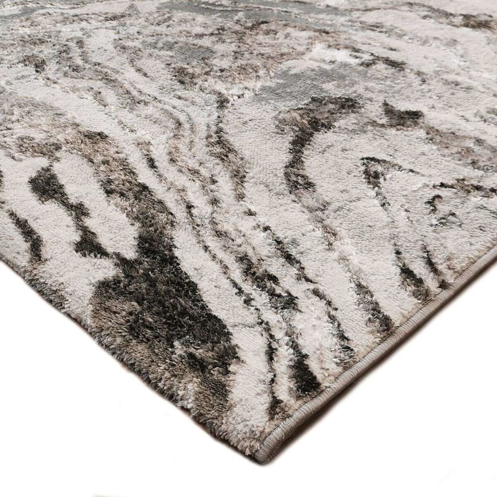 Tapis graphique effet fluide gris 120x170 — vue 4