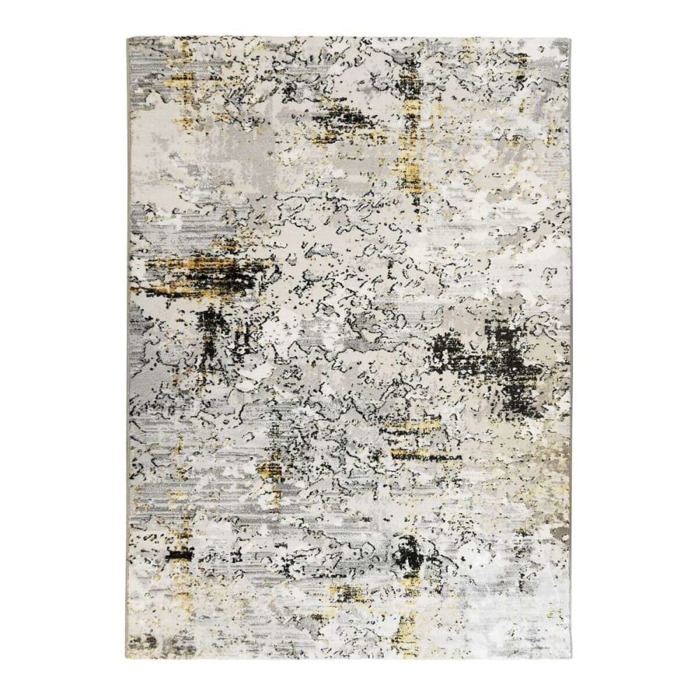 Tappeto grafico usurato/vintage oro grigio 120x170 - The Deco