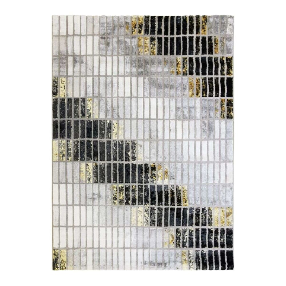 Tapis abstrait moderne gris multicolore 120x170