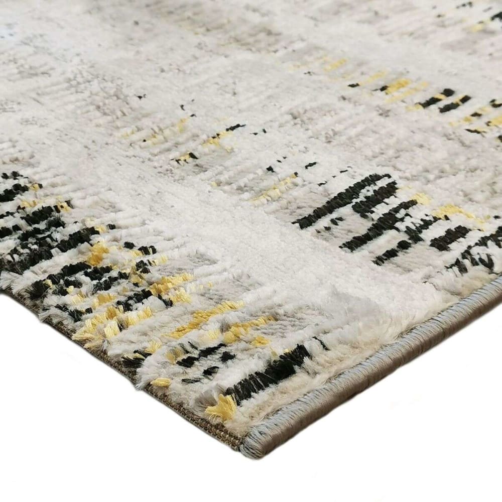 Tapis abstrait moderne gris or 120x170 — vue 4