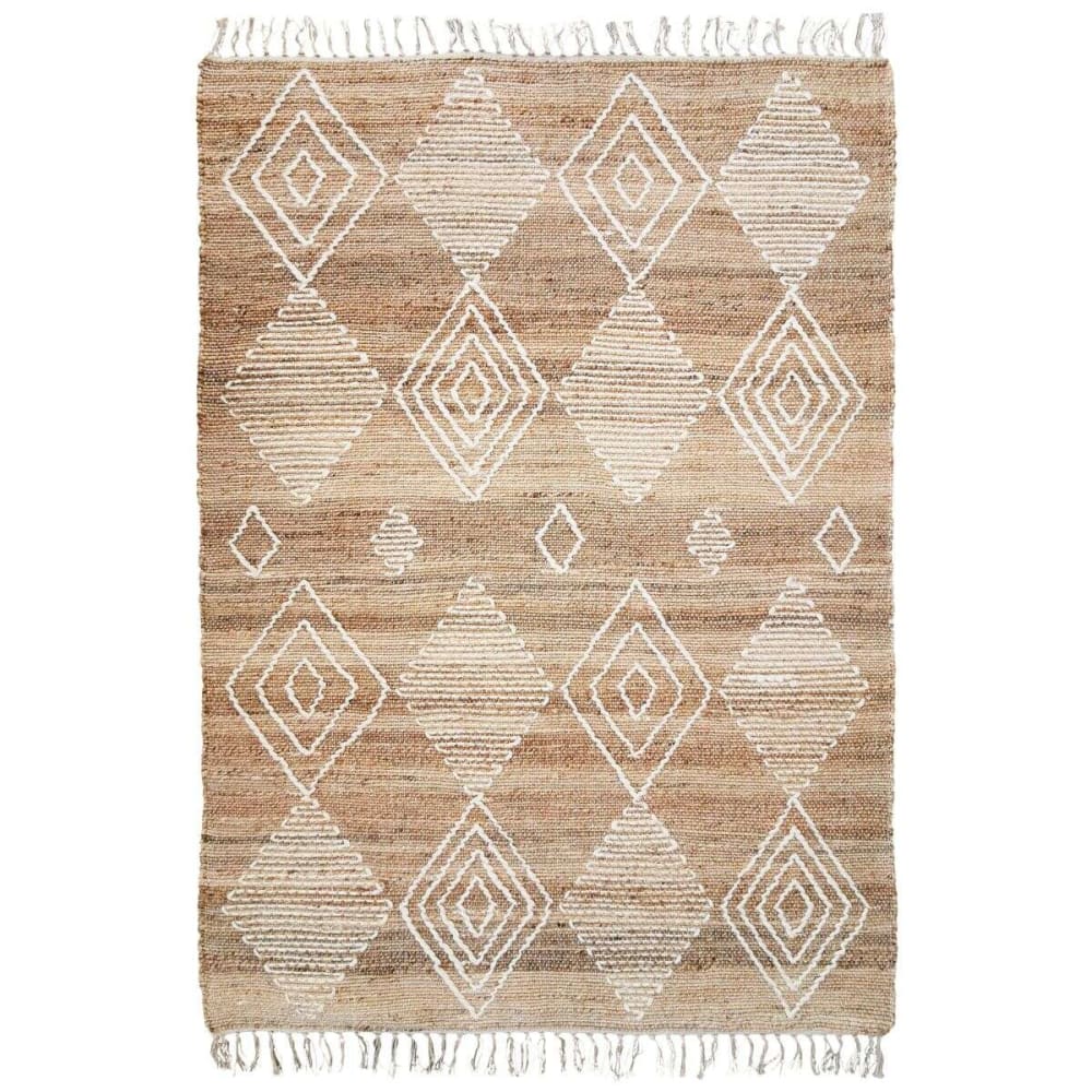 Tapis en chanvre avec - losanges