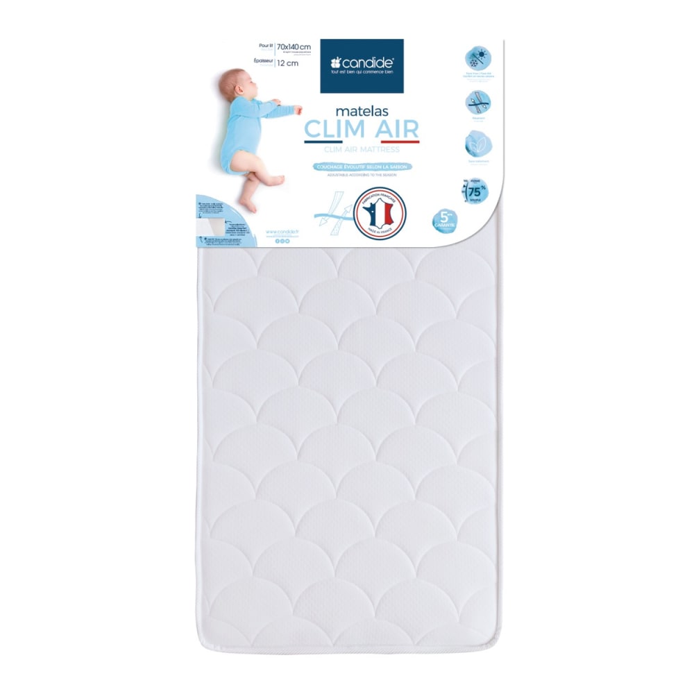 Matelas 70x140 cm pour lit bébé Clim air ventilé - Face été/Face Hiver - Maisons du Monde