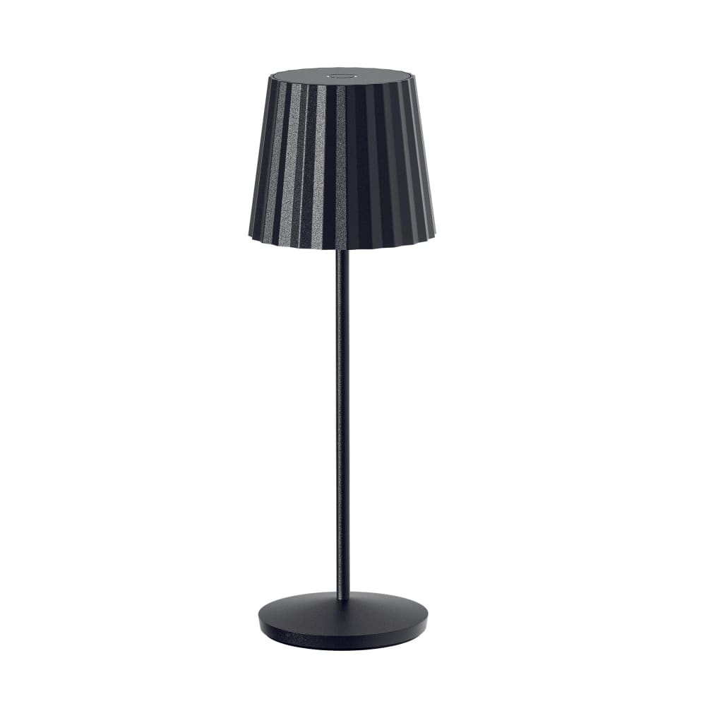 Lampe de table sans fil Acier Noir h30cm