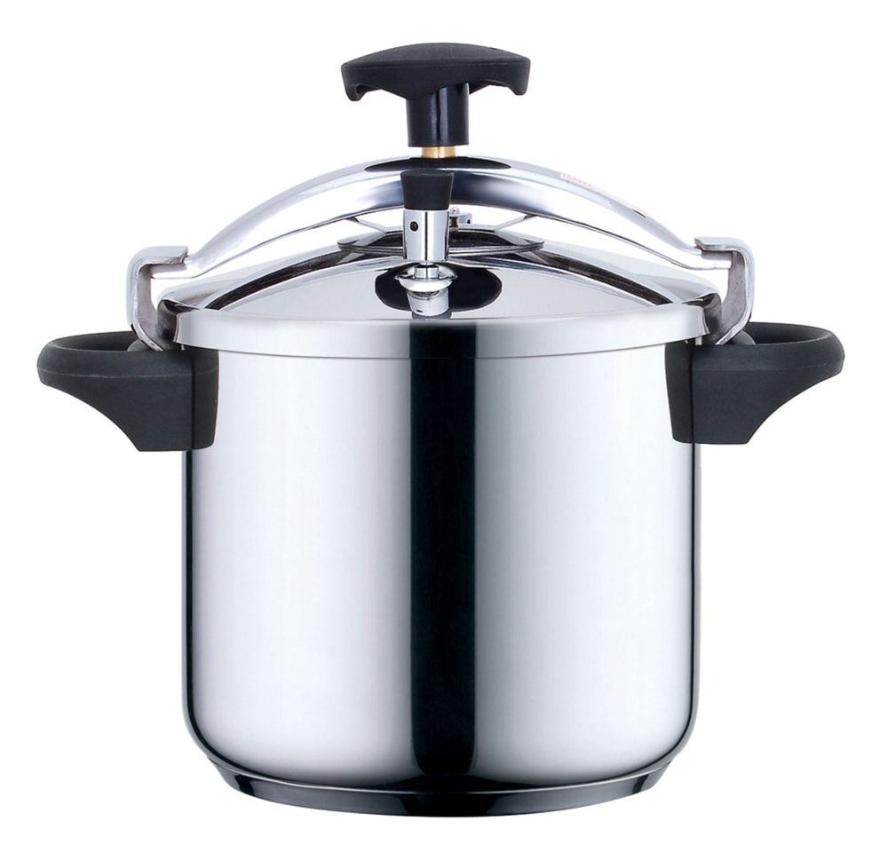 Pentola a pressione con chiusura a staffa argento ø22cm 6l -