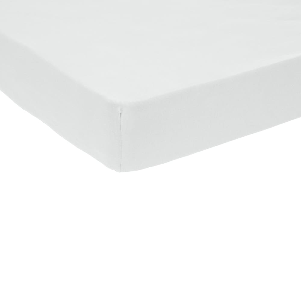 Drap housse bébé   jersey coloris blanc 60x120 cm - Maisons du Monde
