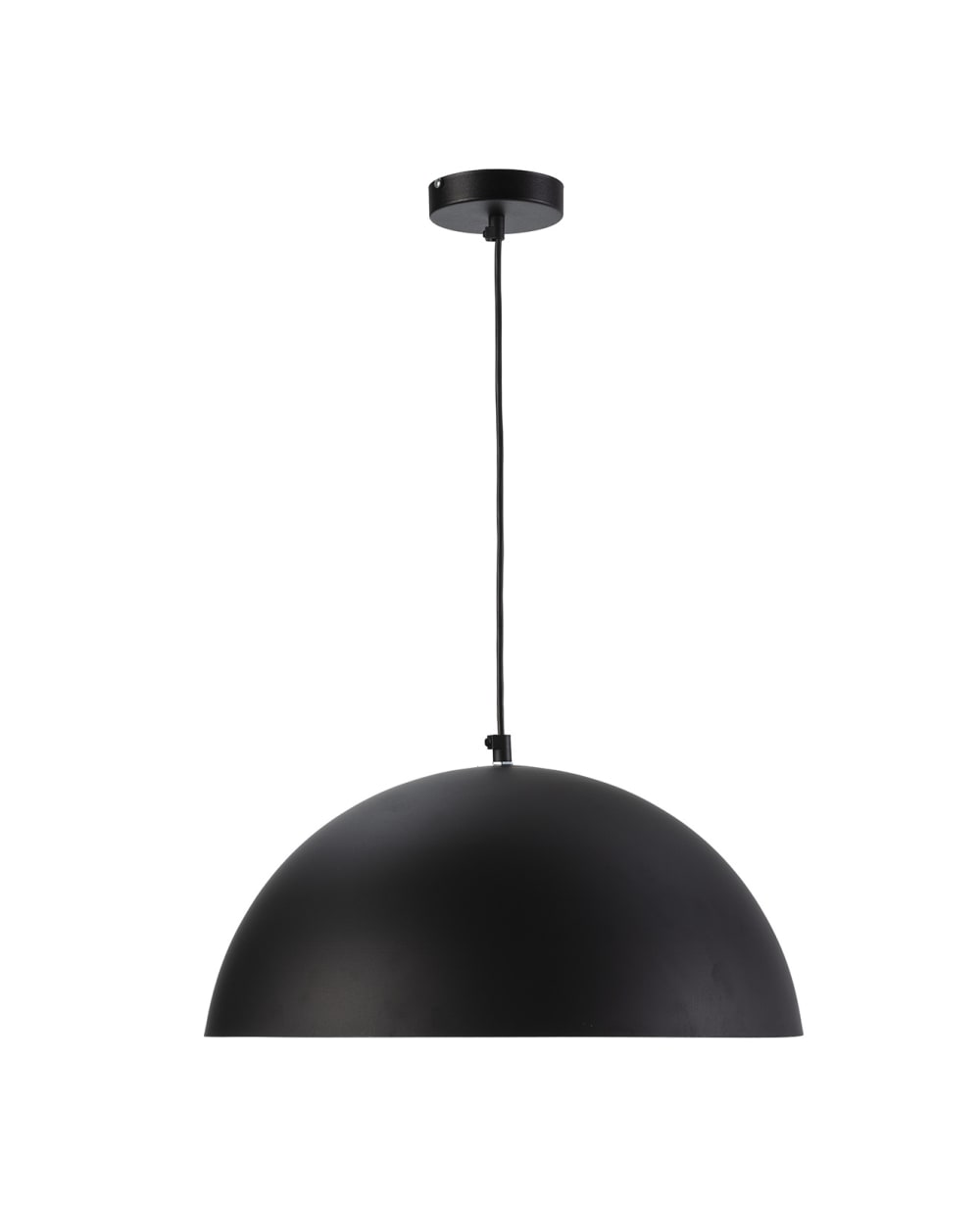 Lámpara de techo Zenit negra de aluminio mate Ø40 cm E27