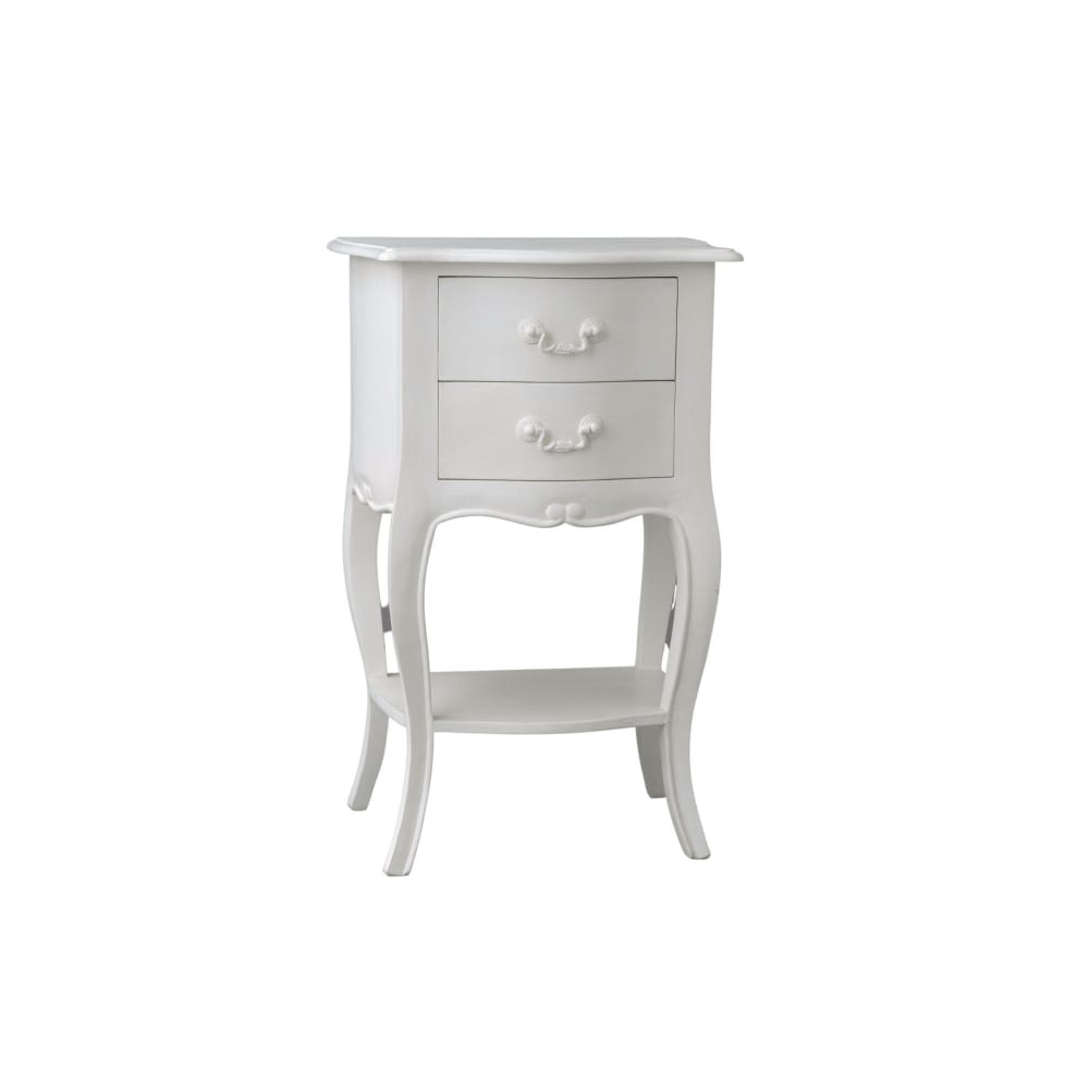 Chevet 2 Tiroirs couleur crème antique L40cm x L30cm x H65cm