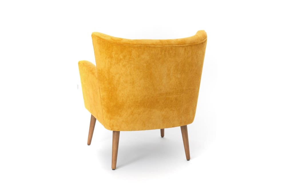 Fauteuil à accoudoirs en velours côtelé