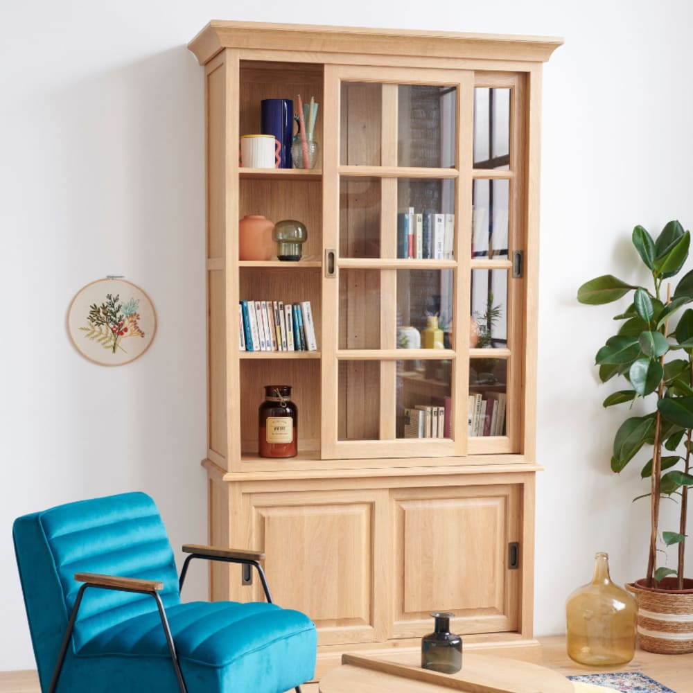 Bibliothèque 4 portes en chêne - Maisons du Monde