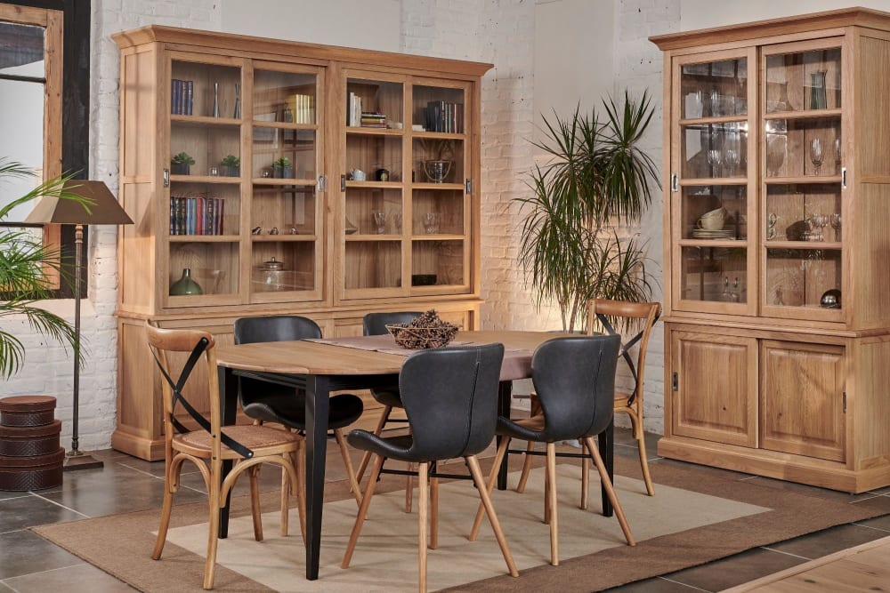 Bibliothèque 6 portes en chêne