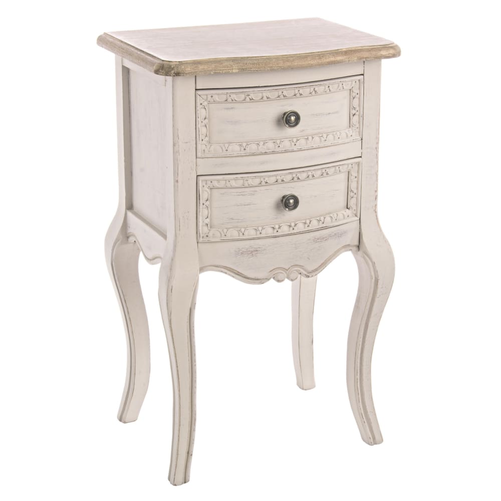 Chevet 2 tiroirs en bois