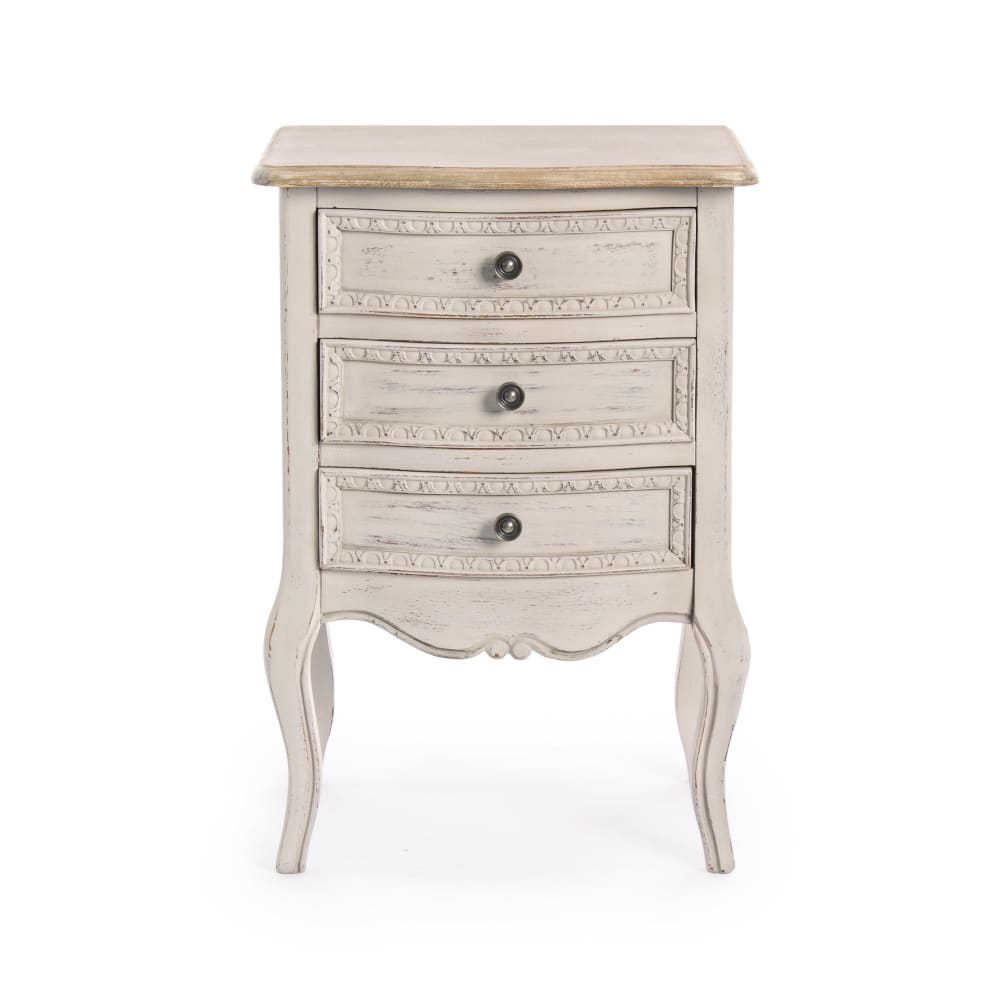 Chevet 3 tiroirs en bois
