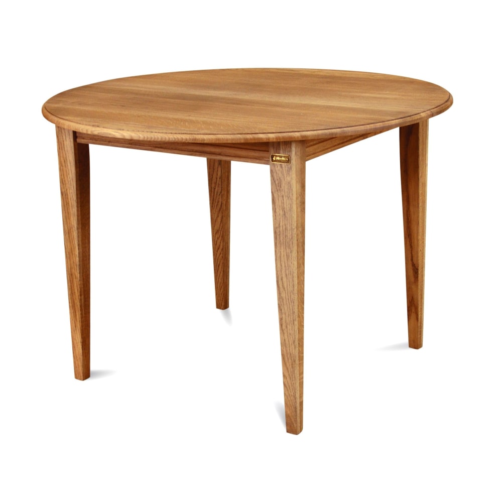 Table ronde extensible bois chêne moyen massif D115