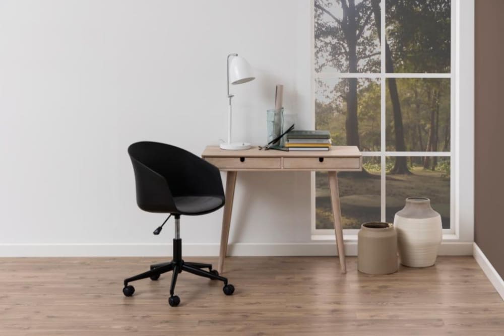Bureau en bois avec deux tiroirs et pieds inclinés - Maisons du Monde