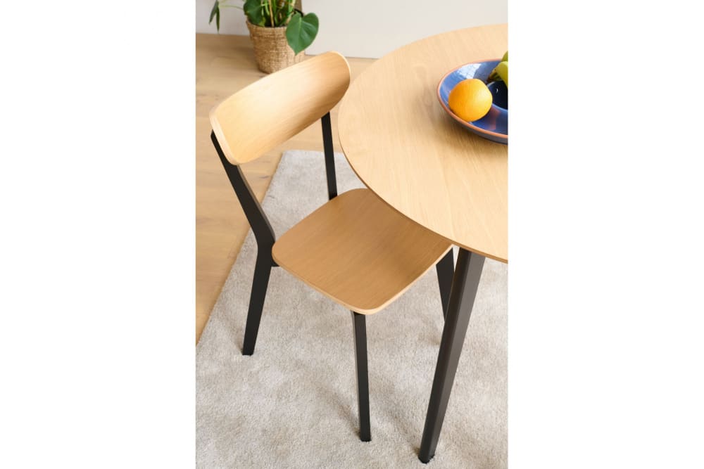 Lot de 2 chaise scandinave en bois Chêne