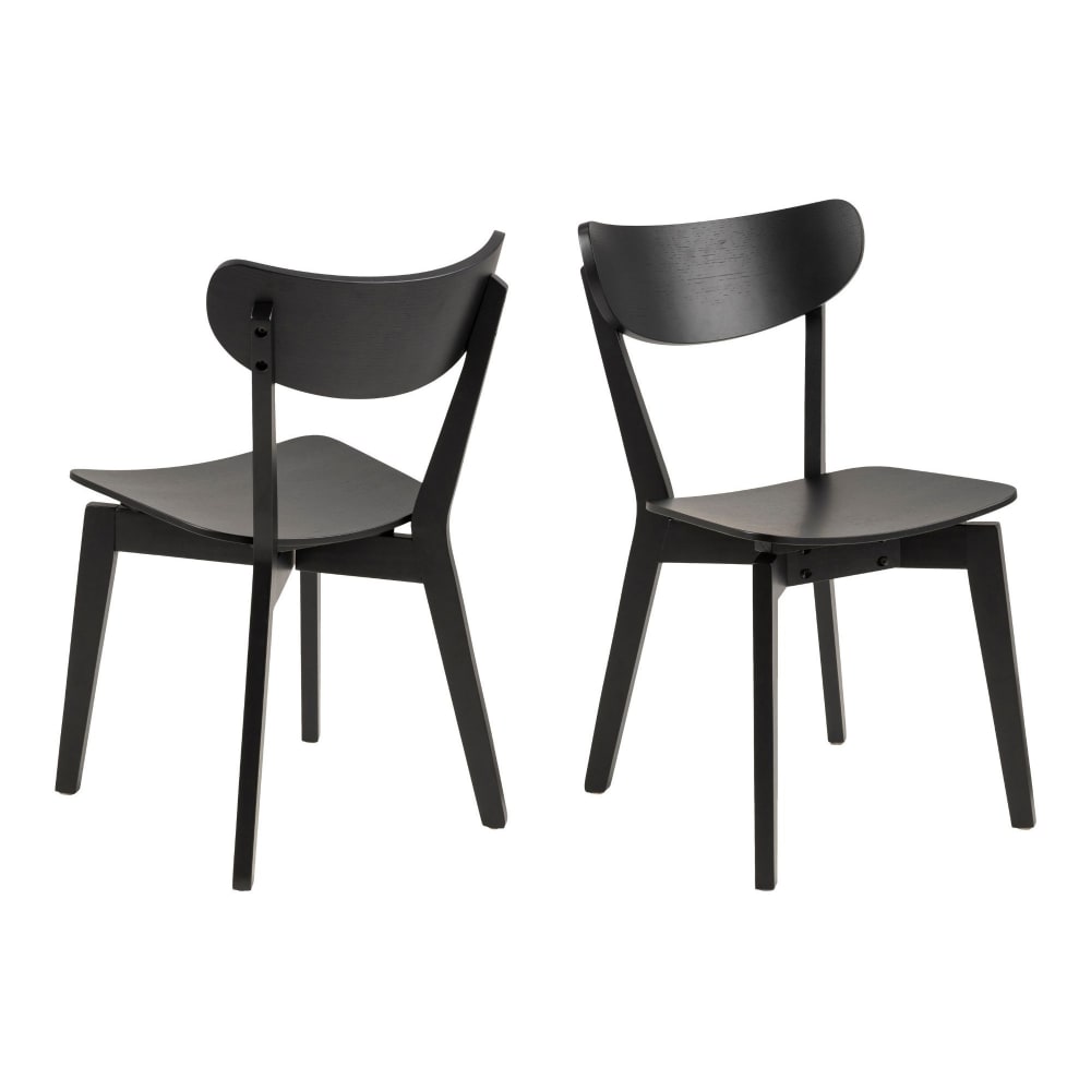 Lot de 2 chaise scandinave en bois noir