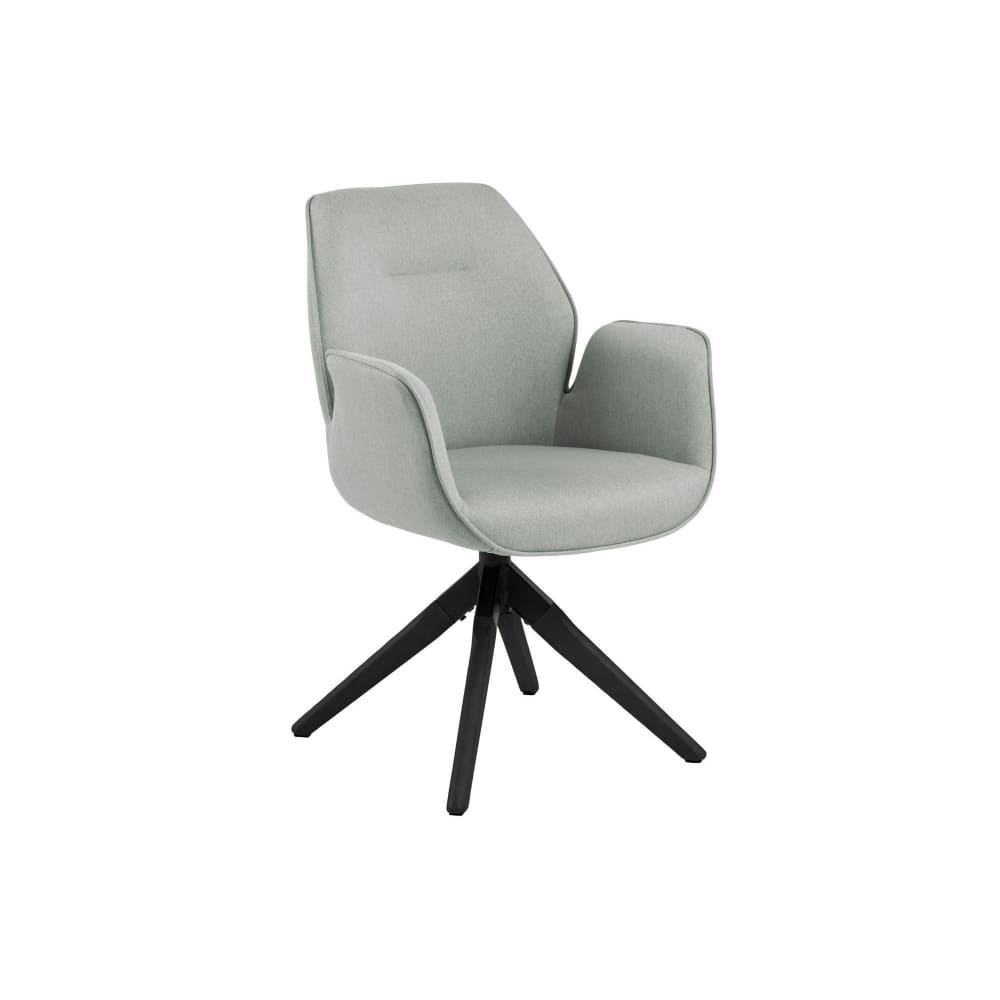 Fauteuil de salle à - bois noir tissu