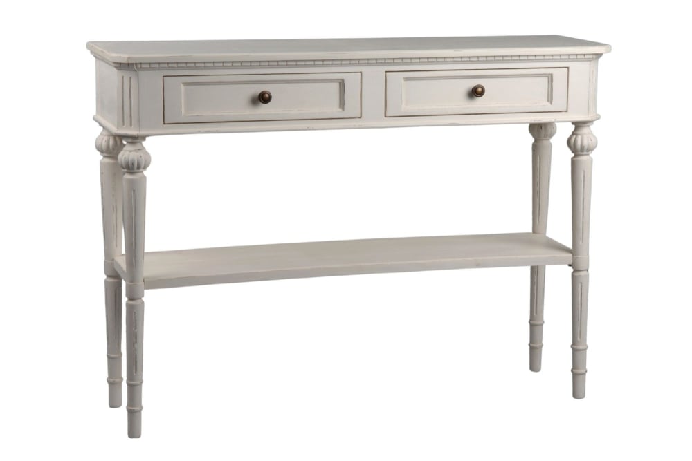 Console+en+bois+2+tiroirs+et+1+tablette